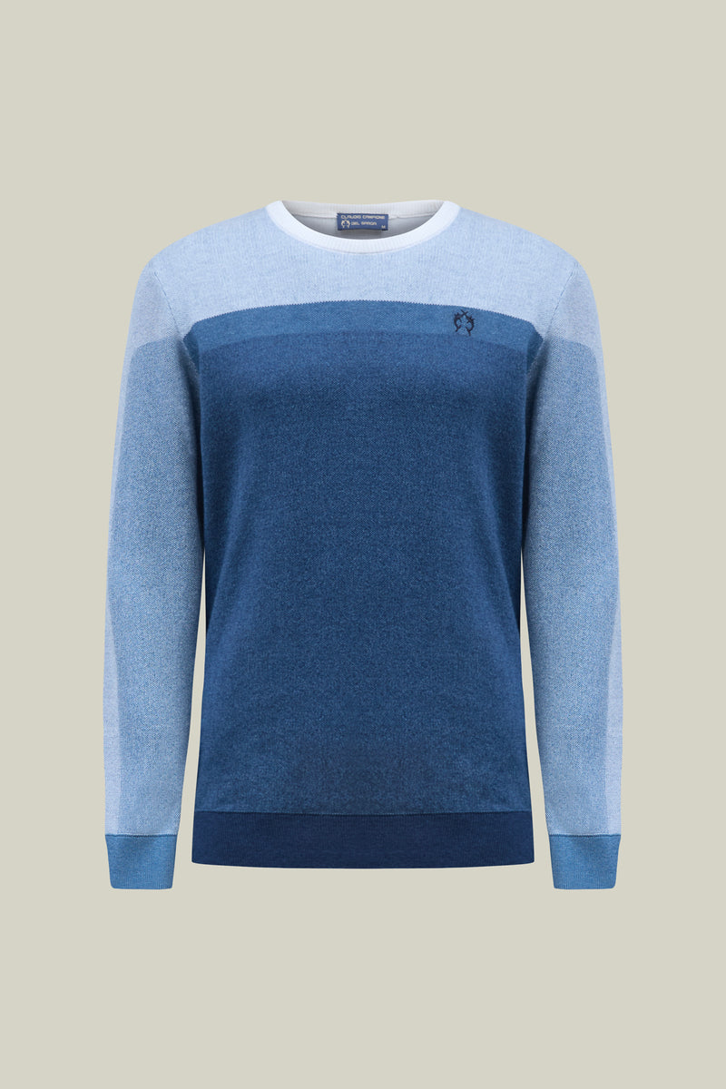 Men's sweater in blue gradient