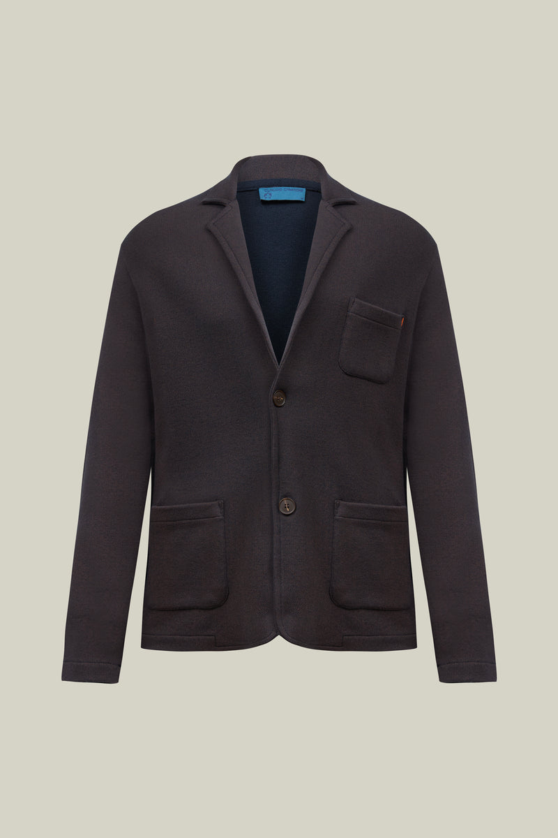 Men's knitted blazer in brown