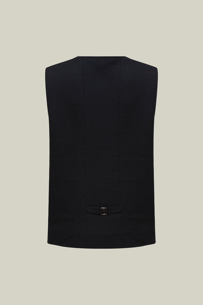 Men's knitted vest in black