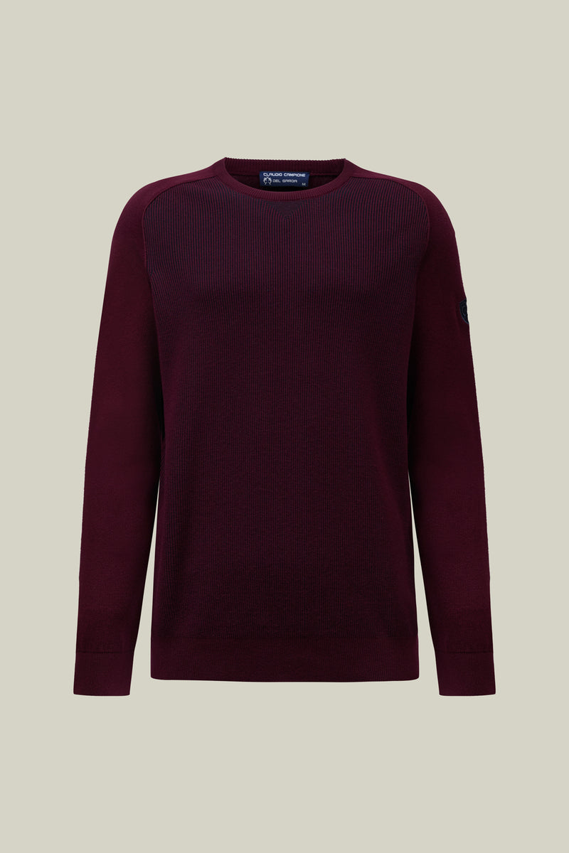 Men's sweater in burgundy