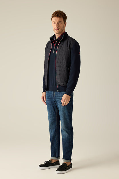 Men's hybrid jacket in navy