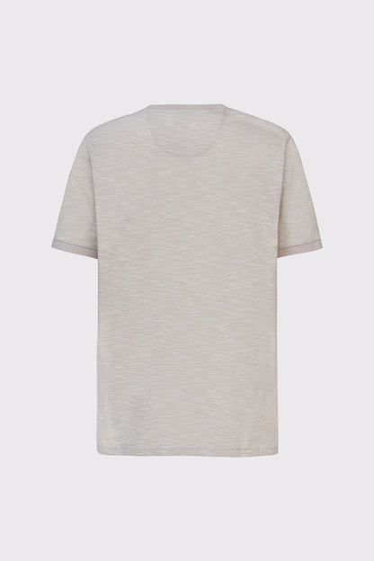 Baumwoll‑T‑Shirt mit feinem Streifenmuster (1/2 Arm)