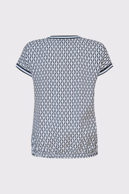 Cotton-modal-elastane T-shirt with graphic print (1/4 sleeve, women's T-shirt)