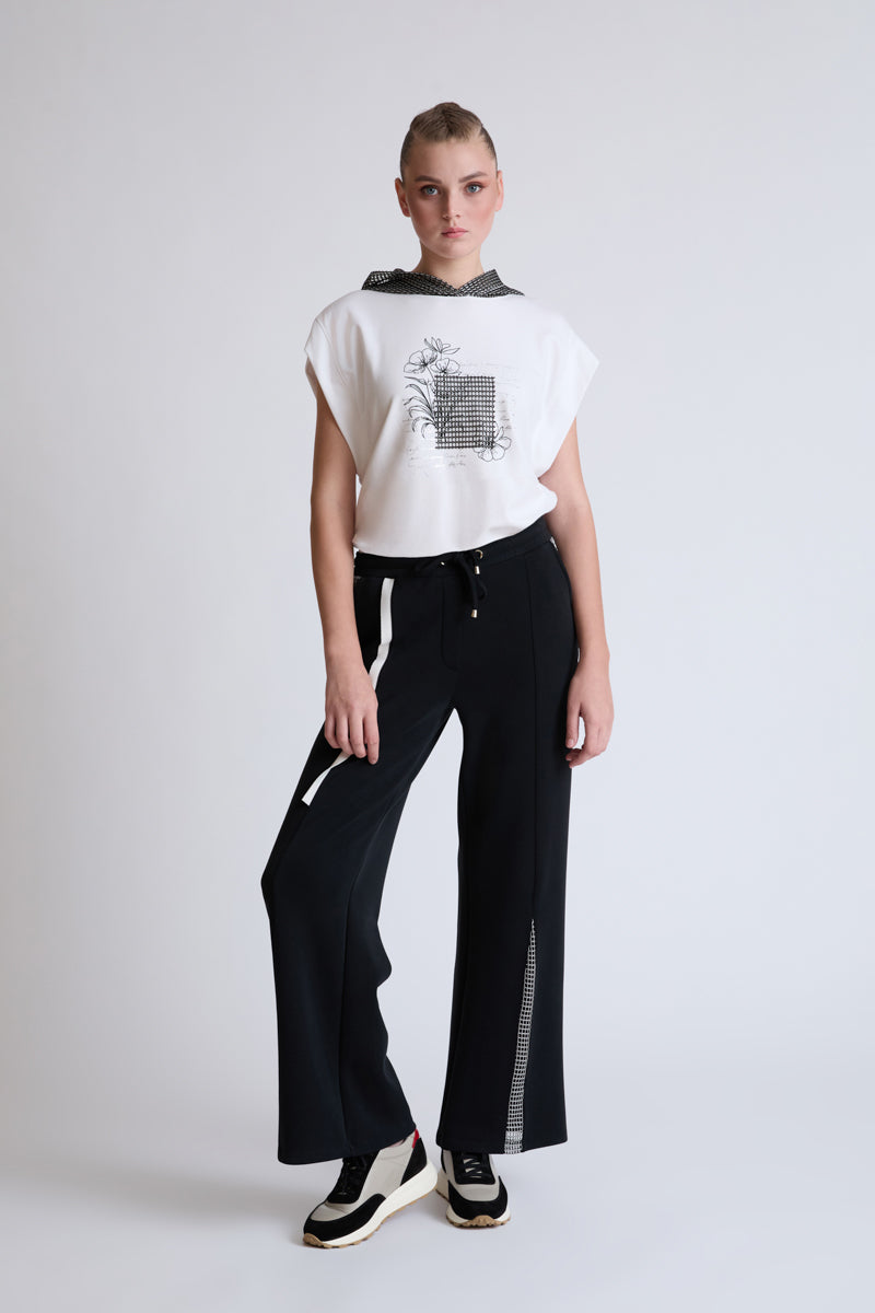 Sweat‑Hose aus Modal‑Polyester‑Mix mit Kontrastdetail
