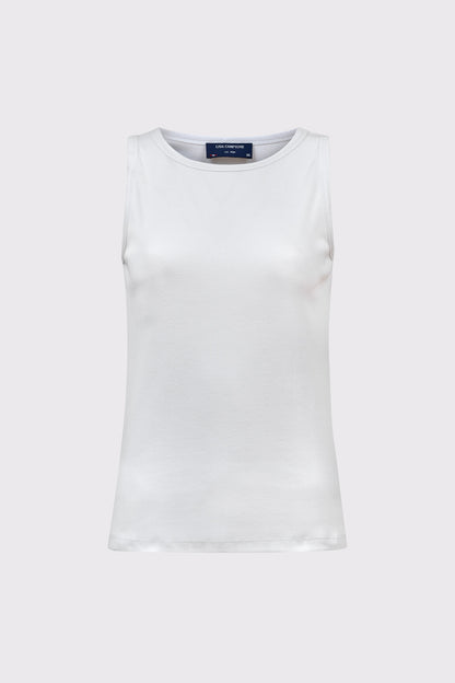 Ärmelloses Top aus Bambus‑Viskose‑Elasthan mit Rundhalsausschnitt