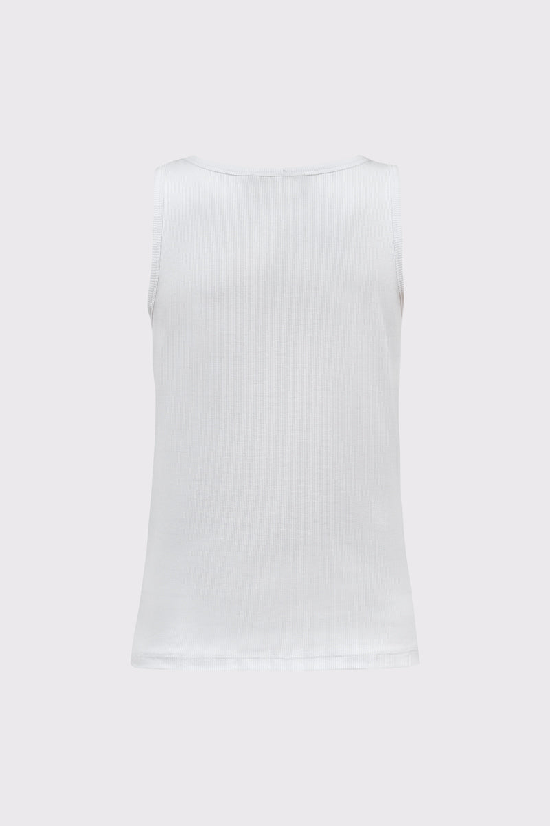 Ärmelloses Top aus Bambus‑Viskose‑Elasthan mit Rundhalsausschnitt – white #Farbe_10000 white