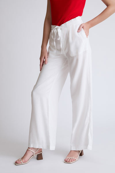 PJ-Hose aus Tencel mit Tunnelzugbund und weitem Bein