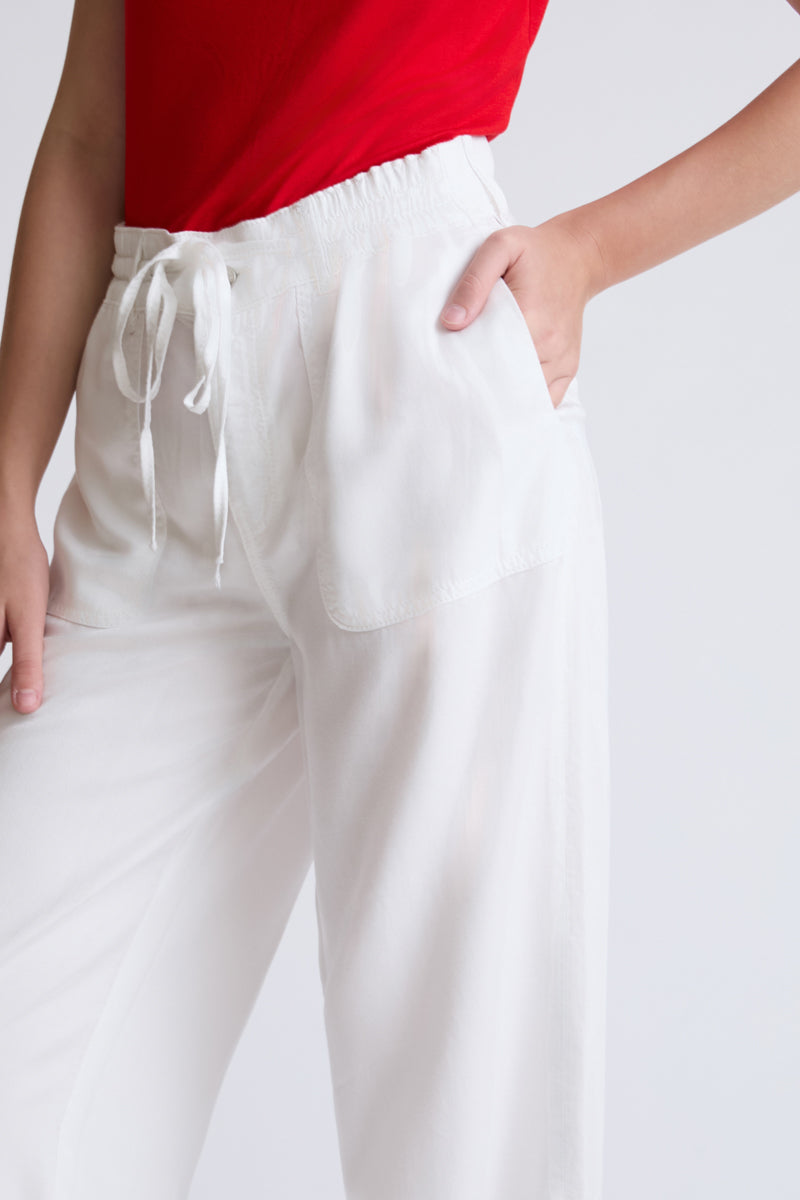 Tencel pajama pants with drawstring waist and wide leg (Ladies' pajamas pants)