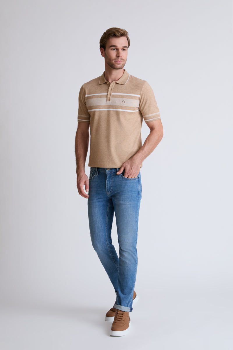 Cotton-polyester-elastane jeans in a 5-pocket design