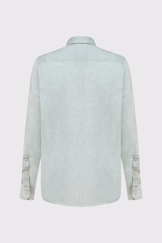 Cotton-Linen Button-Down Shirt – Regular Fit Summer Shirt