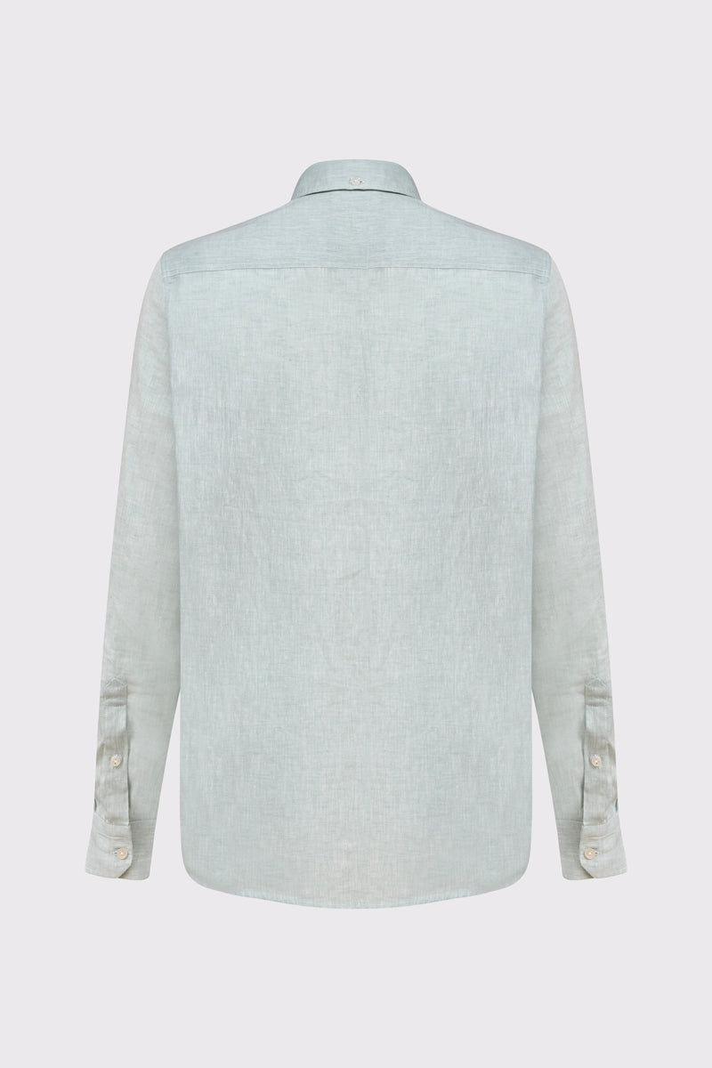 Button-Down-Hemd aus Baumwolle-Leinen – Sommerhemd Regular Fit – light green #Farbe_51700 light green