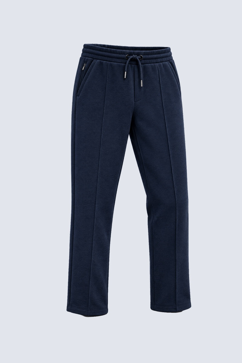 Sweat‑Hose aus Baumwoll‑Mix mit Komfortbund in navy