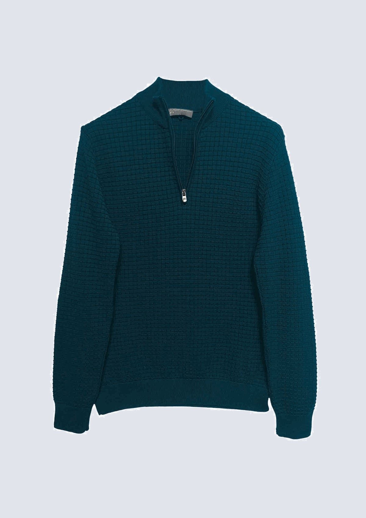 Troyer‑Pullover aus Baumwolle mit Strukturstrick und Stehkra – 85900