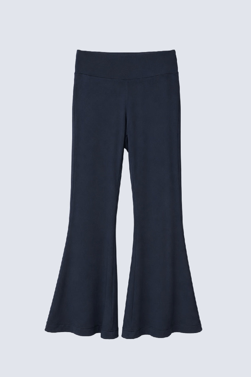 Sweat‑Hose aus Viskose‑Elasthan mit weitem Bein in navy