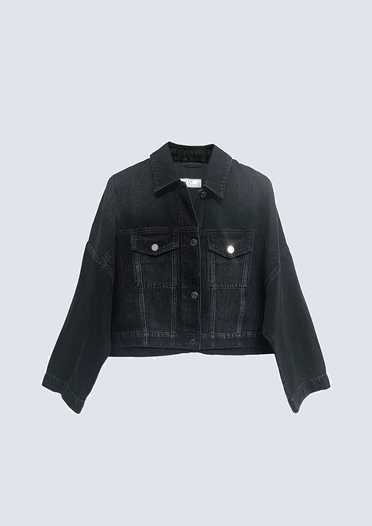 Denim‑Jacke aus Baumwoll‑Lyocell‑Mix mit Cropped‑Silhouette – 93000