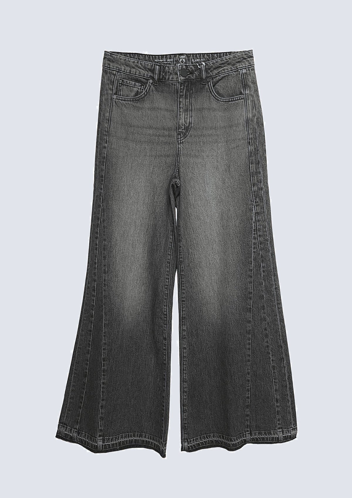Flared Jeans aus Baumwolle mit Teilungsnähten – 90300