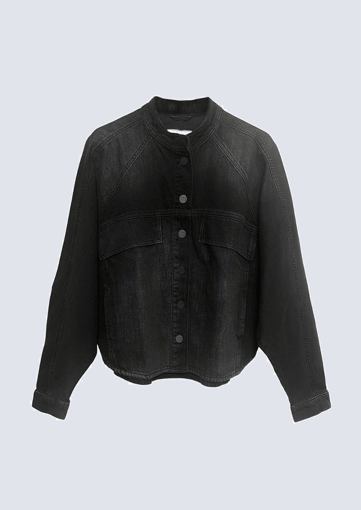 Alora Denim‑Jacke aus Baumwolle mit Stehkragen – 93000
