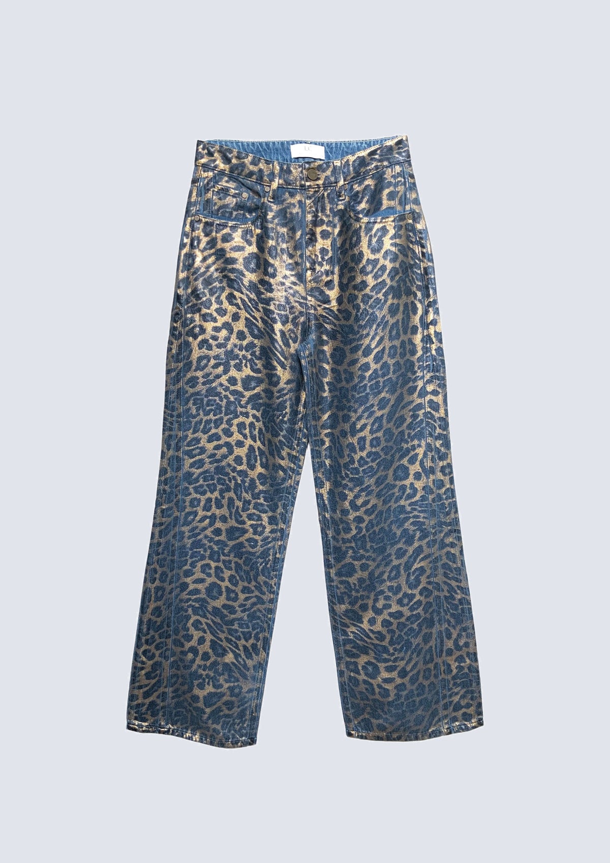 Wide Leg Jeans aus Baumwolle mit Animal‑Print – 310