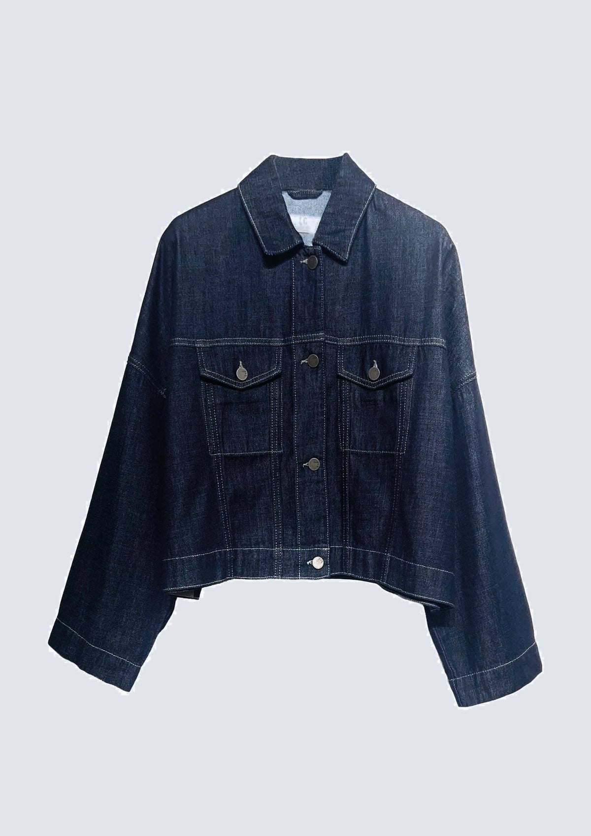 Ela Denim‑Jacke aus Viskose‑Baumwoll‑Mix mit Cropped‑Silhoue – 85400