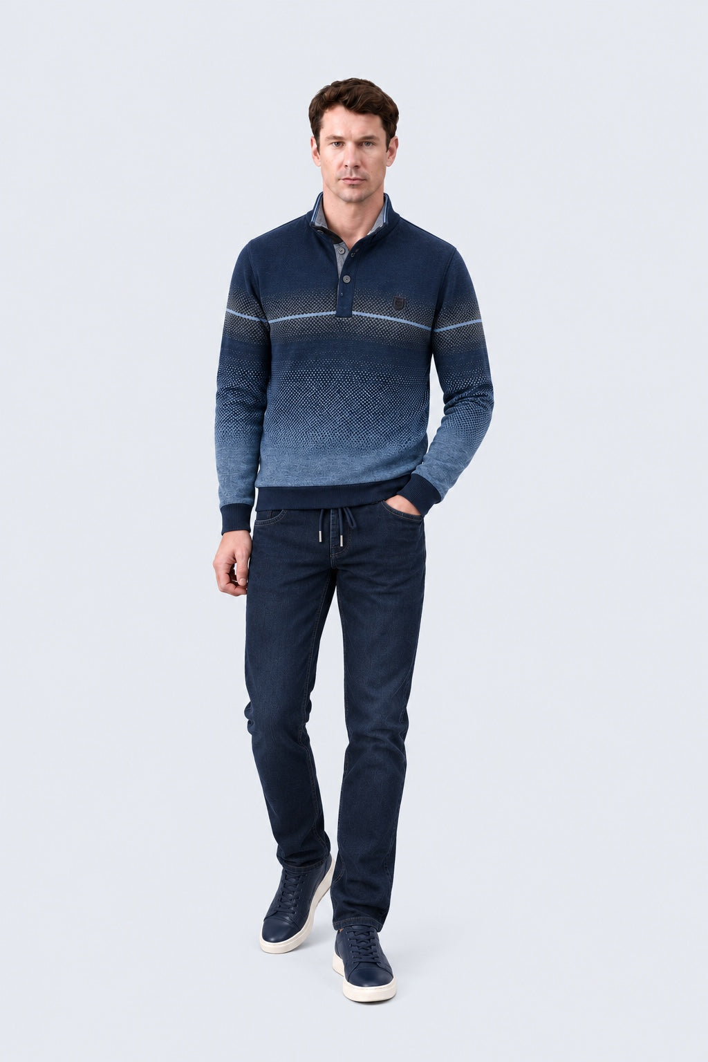Dean Regular Slim Jeans aus Baumwoll-Mix in Braun in brown, Ansicht 2