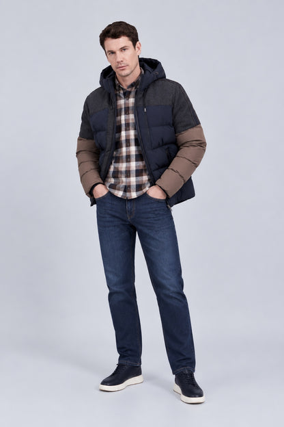 Dean Regular Slim Jeans aus Baumwoll-Polyester-Mix in Smoke-Navy-Waschung in smoke navy, Ansicht 2