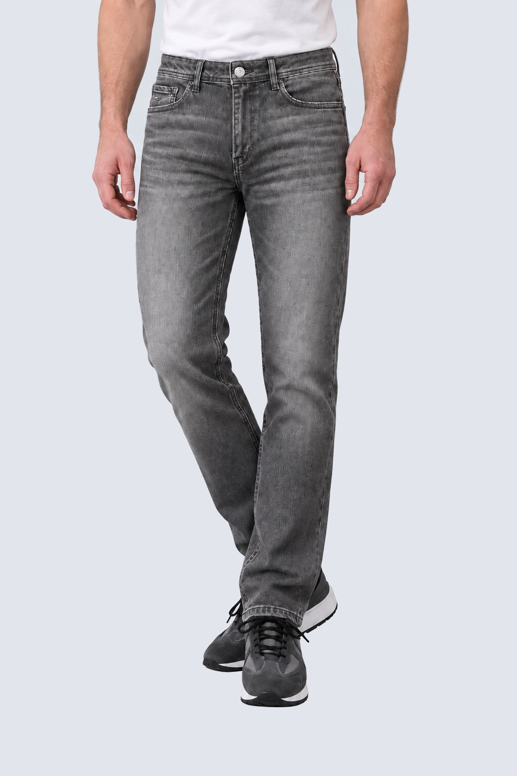 Dean Regular Slim Jeans in Grey Denim Optik in grey, Ansicht 2