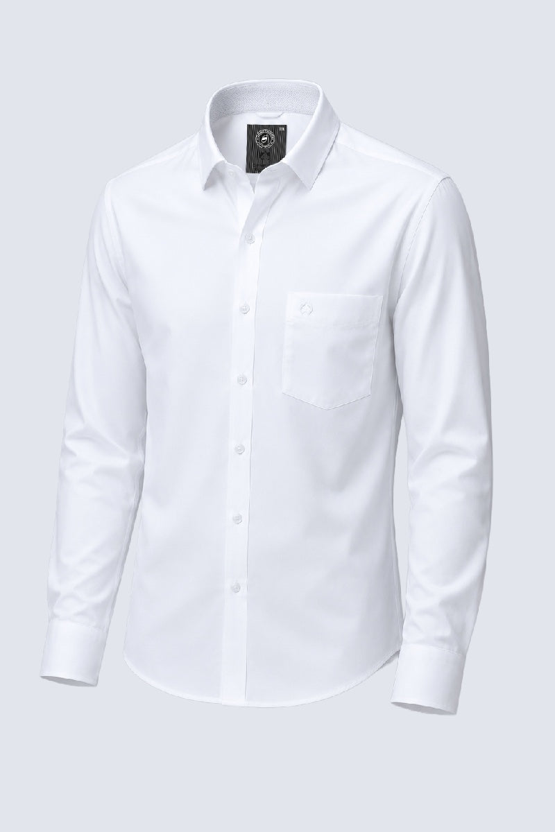 Hemd mit Under Button‑Down Kragen aus Baumwolle in white, Ansicht 2