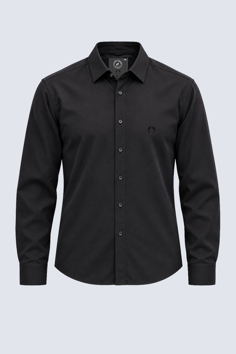 Performance‑Hemd mit Under Button‑Down Kragen in black, Ansicht 2