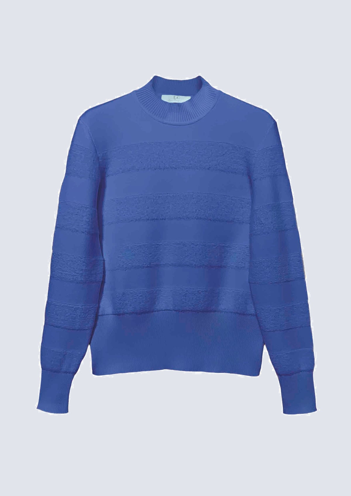 Pullover aus Viskose‑Polyester‑Mix mit Strukturstreifen – 81700